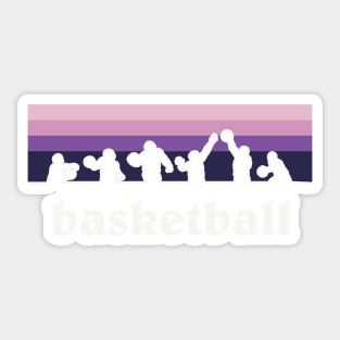 Retro Basketball Player Silhouette Sticker